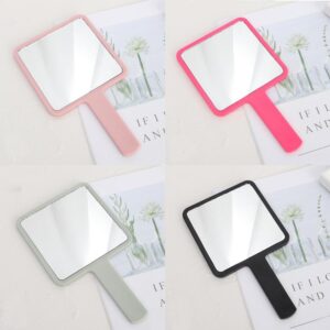 Handheld Square Makeup Mirror Makeup Vanity Mirror with Handle Hand Mirror SPA Salon Compact Mirrors Cosmetic Mirror for Women